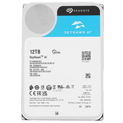 Купить 12 ТБ Жесткий диск Seagate SkyHawk AI [ST12000VE003] в интернет-магазине DNS. Характеристики, цена Seagate SkyHawk AI | 5652582.