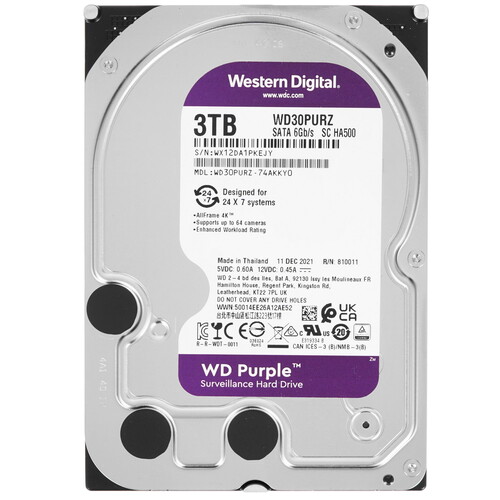 Купить 3 ТБ Жесткий диск WD Purple [WD30PURZ] в интернет магазине DNS ...