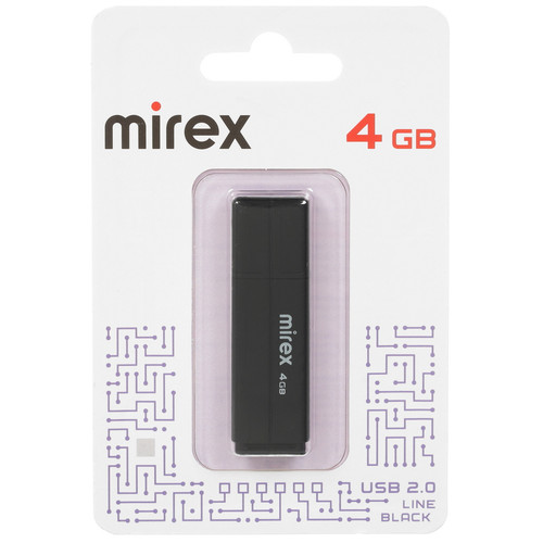 Купить Память USB Flash 4 ГБ Mirex LINE BLACK [13600-FMULBK04] в интернет-магазине DNS. Характеристики, цена Mirex LINE BLACK | 5669697.