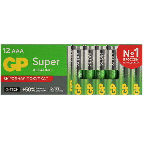 Купить Батарейка GP Super AAA (LR03/FR03) в интернет-магазине DNS. Характеристики, цена GP Super | 5667280.