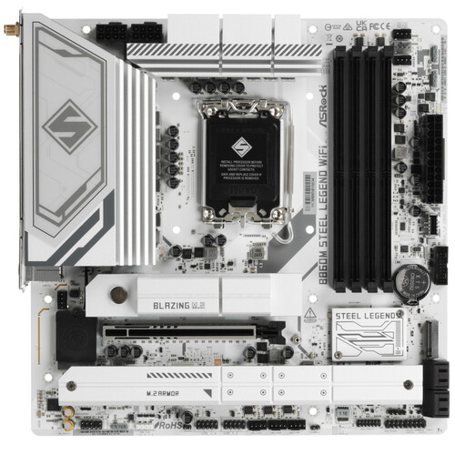Купить Материнская плата ASRock B860M STEEL LEGEND WIFI в интернет-магазине DNS. Характеристики, цена ASRock B860M STEEL LEGEND WIFI | 5622740.