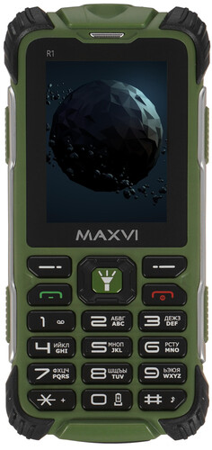 Купить Сотовый телефон Maxvi R1 зеленый/серебристый в интернет-магазине DNS. Характеристики, цена Maxvi R1 | 5074975.