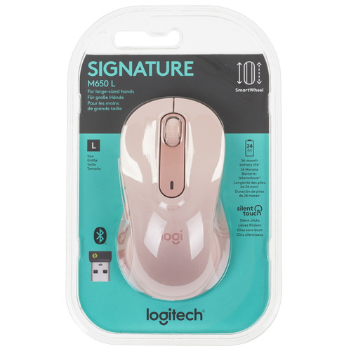 Купить Мышь беспроводная Logitech Signature M650 L [910-006237] розовый в интернет-магазине DNS. Характеристики, цена Logitech Signature M650 L | 5014741.