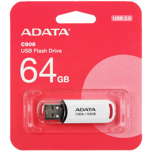 Купить Память USB Flash 64 ГБ ADATA C906 [AC906-64G-RWH] в интернет-магазине DNS. Характеристики, цена ADATA C906 | 5450098.