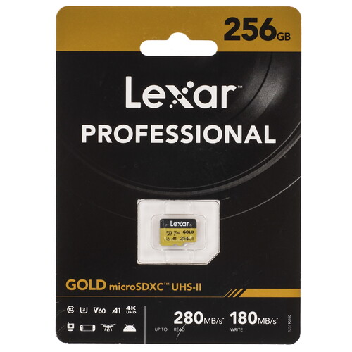 Купить Карта памяти Lexar Professional microSDXC 256 ГБ [LMSGOLD256G-BNNNG] в интернет-магазине DNS. Характеристики, цена  | 9194489.