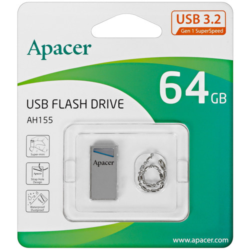 Купить Память USB Flash 64 ГБ Apacer AH155 [AP64GAH155U-1] в интернет-магазине DNS. Характеристики, цена Apacer AH155 | 5456183.