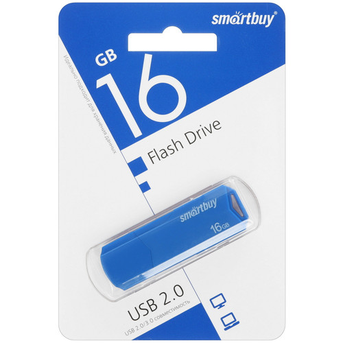Купить Память USB Flash 16 ГБ Smartbuy Clue [SB16GBCLU-BU] в интернет-магазине DNS. Характеристики, цена Smartbuy Clue | 9055361.