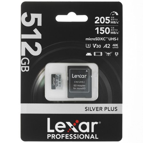 Купить Карта памяти Lexar Professional Silver Plus microSDXC 512 ГБ [LMSSIPL512G-BNANC] в интернет-магазине DNS. Характеристики, цена  | 5641140.