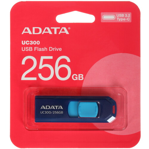 Купить Память OTG USB Flash 256 ГБ ADATA UC300 [ACHO-UC300-256G-RNB/BU] в интернет-магазине DNS. Характеристики, цена ADATA UC300 | 5450514.
