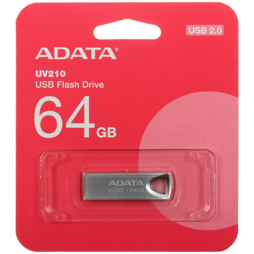 Купить Память USB Flash 64 ГБ A-Data UV210 [AUV210-64G-RGD] в интернет-магазине DNS. Характеристики, цена A-Data UV210 | 5450149.