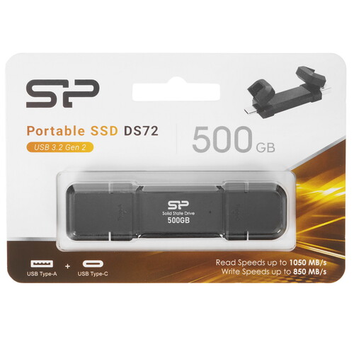 Купить 500 ГБ Внешний SSD Silicon Power DS72 [SP500GBUC3S72V1K] в интернет-магазине DNS. Характеристики, цена Silicon Power DS72 | 5441679.
