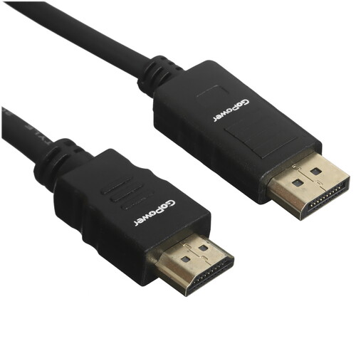 Купить Кабель однонаправленный GoPower HDMI - DisplayPort, 1.8 м в интернет-магазине DNS. Характеристики, цена  | 5479634.