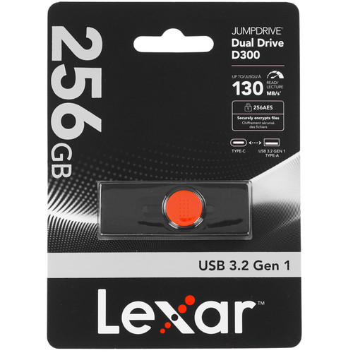 Купить Память OTG USB Flash 256 ГБ Lexar JumpDrive Dual D300 [LJDD300256G-BNBNG] в интернет-магазине DNS. Характеристики, цена Lexar JumpDrive Dual D300 | 9194500.