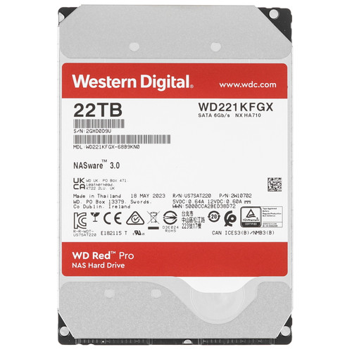 Купить 22 ТБ Жесткий диск WD Red Pro [WD221KFGX] в интернет-магазине DNS. Характеристики, цена WD Red Pro | 5436390.