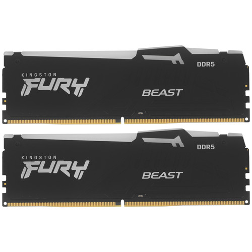 Купить Оперативная память Kingston FURY Beast Black RGB [KF560C36BBE2AK2-32] 32 ГБ в интернет-магазине DNS. Характеристики, цена Kingston FURY Beast Black RGB | 5617412.
