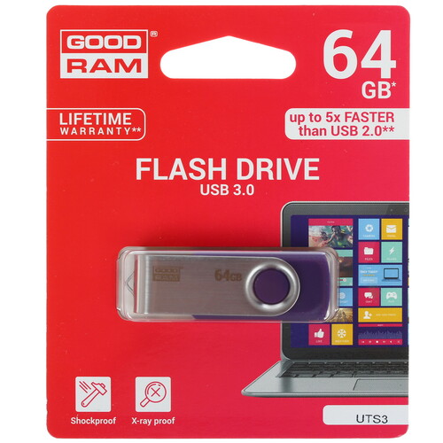 Купить Память USB Flash 64 ГБ Goodram UTS3 [UTS3-0640P0R11] в интернет-магазине DNS. Характеристики, цена Goodram UTS3 | 1271646.