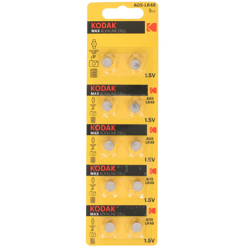 Купить Батарейка Kodak MAX LR48 (AG5/G5/LR754/393A/193) в интернет-магазине DNS. Характеристики, цена Kodak MAX | 4741262.