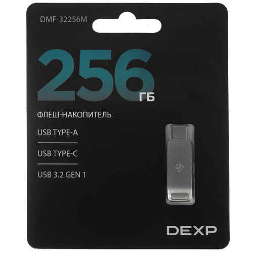 Купить Память OTG USB Flash 256 ГБ DEXP DMF-32256M в интернет-магазине DNS. Характеристики, цена DEXP DMF-32256M | 9326602.