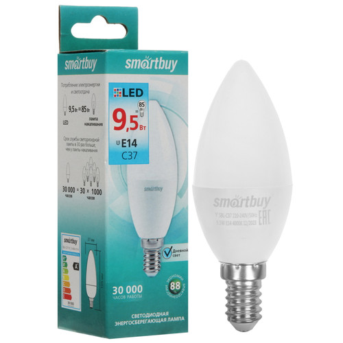 Купить Лампа светодиодная Smartbuy-C37-9.5W/4000 в интернет-магазине DNS. Характеристики, цена Smartbuy-C37-9.5W/4000 | 9104986.