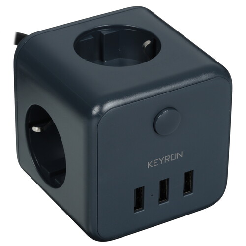 Купить Сетевой фильтр Keyron 315BU черный в интернет-магазине DNS. Характеристики, цена Keyron 315BU | 5452037.