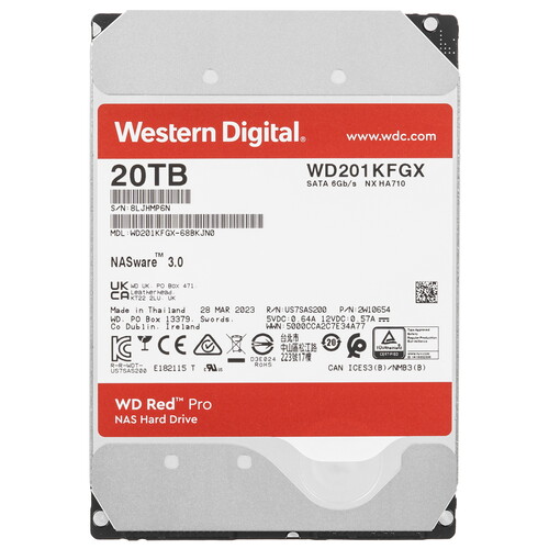 Купить 20 ТБ Жесткий диск WD Red Pro [WD201KFGX] в интернет-магазине DNS. Характеристики, цена WD Red Pro | 5436389.