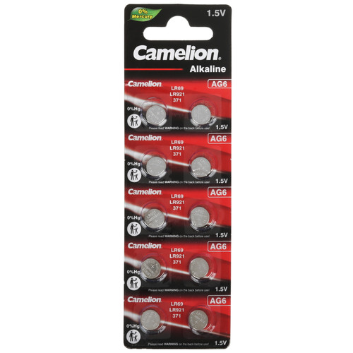 Купить Батарейка Camelion G 6 LR69 (AG6/G6/LR920/LR921/371A/171) в интернет-магазине DNS. Характеристики, цена Camelion G 6 | 9117706.