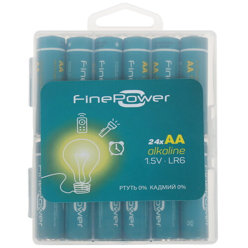 Купить Батарейка FinePower Alkaline AA (LR6/ER14505/FR6/R6P) в интернет-магазине DNS. Характеристики, цена FinePower Alkaline | 1276692.