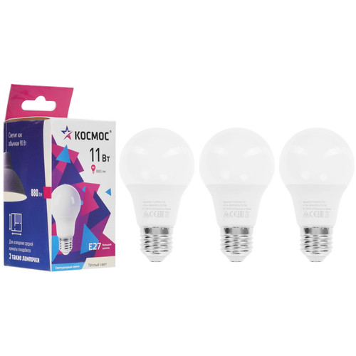 Купить Комплект светодиодных ламп Космос Lksm_LED11wA60E2730 в интернет-магазине DNS. Характеристики, цена Космос Lksm_LED11wA60E2730 | 9303161.