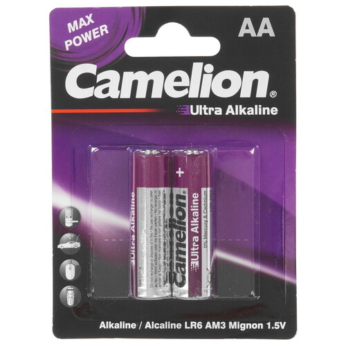 Купить Батарейка Camelion Ultra LR6-BP2UT AA (LR6/ER14505/FR6/R6P) в интернет-магазине DNS. Характеристики, цена Camelion Ultra LR6-BP2UT | 9117689.