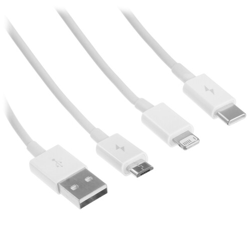 Купить Кабель Baseus Lightning 8-pin, micro USB-B, USB Type-C - USB Type-A белый 1.5 м в интернет-магазине DNS. Характеристики, цена Baseus Superior | 5455728.