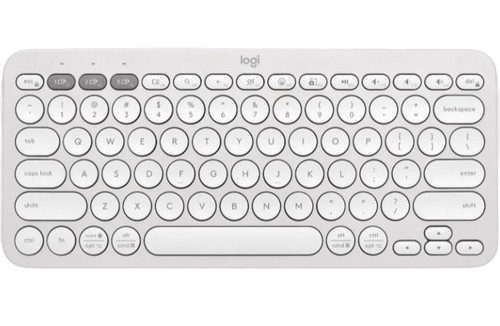 Купить Клавиатура  беспроводная Pebble Keys 2 K380s цвет белый в интернет-магазине DNS. Характеристики, цена Pebble Keys 2 K380s | 9357393.