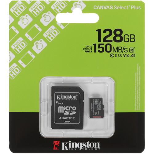 Купить Карта памяти Kingston microSDXC 128 ГБ [SDCS3/128GB] в интернет-магазине DNS. Характеристики, цена  | 5634457.