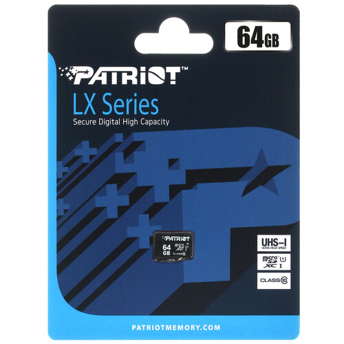 Купить Карта памяти Patriot LX microSDXC 64 ГБ [PSF64GMDC10] в интернет-магазине DNS. Характеристики, цена  | 5077712.