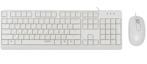 Купить Клавиатура+мышь  проводная  Rapoo X130PRO белый в интернет-магазине DNS. Характеристики, цена Rapoo X130PRO | 9305337.