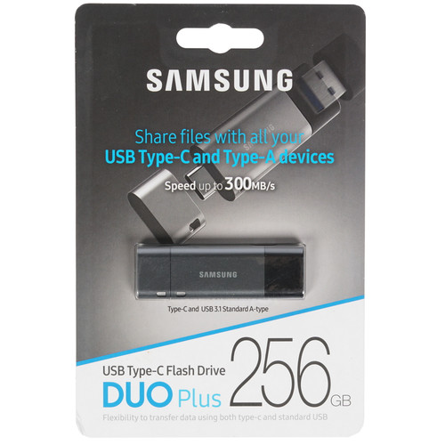 Купить Память USB Flash Samsung DUO Plus [Type-(A+C), 3.1, 256 Gb, пластик, серый] в интернет-магазине DNS. Характеристики, цена Samsung DUO Plus | 1312984.