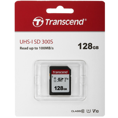 Купить Карта памяти Transcend 300S SDXC 128 ГБ [TS128GSDC300S] в интернет-магазине DNS. Характеристики, цена  | 5610842.