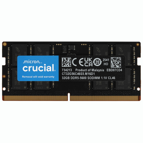 Купить Оперативная память SODIMM Crucial [CT32G56C46S5] 32 ГБ в интернет-магазине DNS. Характеристики, цена Crucial | 5626478.