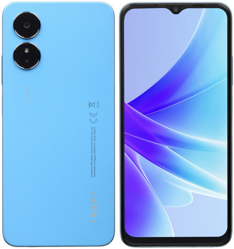 Купить 6.56" Смартфон OPPO A17 64 ГБ голубой в интернет-магазине DNS. Характеристики, цена OPPO A17 | 5081895.