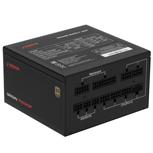 Купить Блок питания ARDOR GAMING ORIGIN 750WGF черный в интернет ...