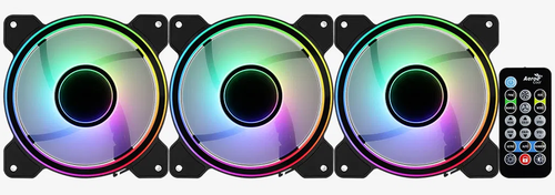 Купить Комплект вентиляторов Aerocool Mirage 12 Pro  черный в интернет-магазине DNS. Характеристики, цена Aerocool Mirage 12 Pro | 1684937.