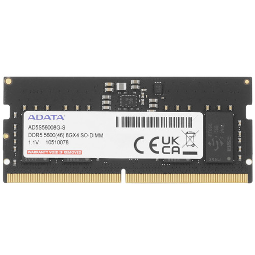 Купить Оперативная память SODIMM ADATA [AD5S56008G-S] 8 ГБ в интернет-магазине DNS. Характеристики, цена ADATA | 5618392.