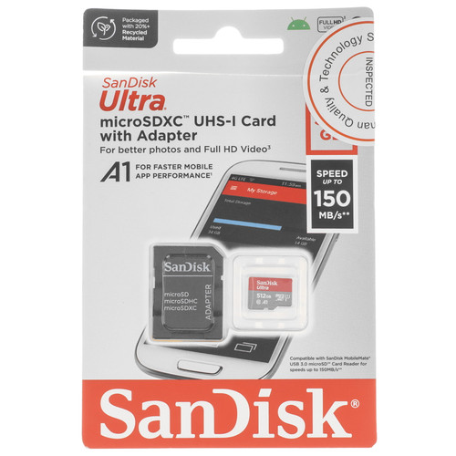Купить Карта памяти SanDisk Ultra microSDXC 512 ГБ [SDSQUAC-512G-GN6MA] в интернет-магазине DNS. Характеристики, цена  | 5470841.