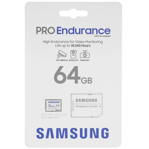 Купить Карта памяти Samsung PRO Endurance microSDXC 64 ГБ [MB-MJ64KA/APC] в интернет-магазине DNS. Характеристики, цена  | 5484860.