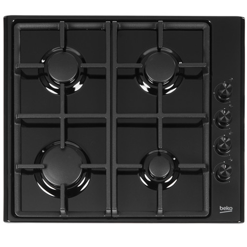 Купить Газовая варочная поверхность Beko HIZG64125B [конф.-4 шт, эл-подж., реш.-чугун, черный] в интернет-магазине DNS. Характеристики, цена  | 8142953.