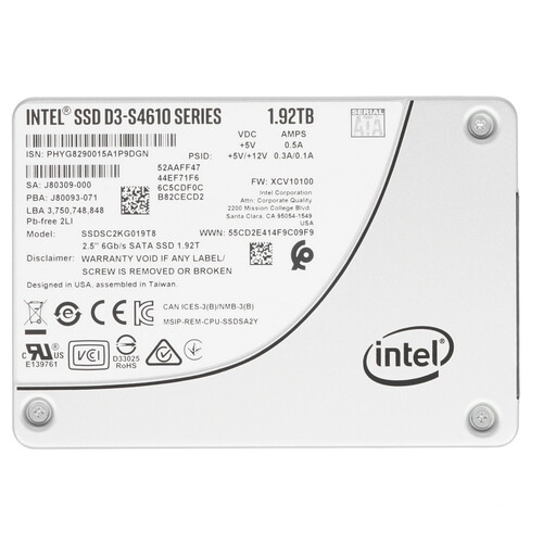 Купить 1920 ГБ Серверный SSD Intel D3-S4610 Series [SSDSC2KG019T801] в интернет-магазине DNS. Характеристики, цена Intel D3-S4610 Series | 1288395.