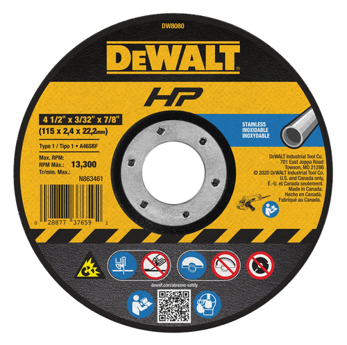 Купить Диск отрезной DeWalt DW8080 в интернет-магазине DNS. Характеристики, цена DeWalt DW8080 | 5936837.