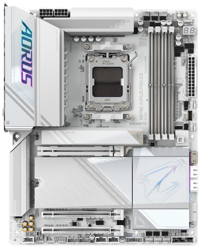 Купить Материнская плата GIGABYTE X870E AORUS PRO ICE в интернет-магазине DNS. Характеристики, цена GIGABYTE X870E AORUS PRO ICE | 5492050.