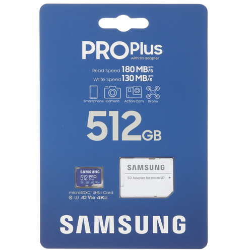 Купить Карта памяти Samsung PRO Plus microSDXC 512 ГБ [MB-MD512SA/UE] в интернет-магазине DNS. Характеристики, цена  | 5462486.