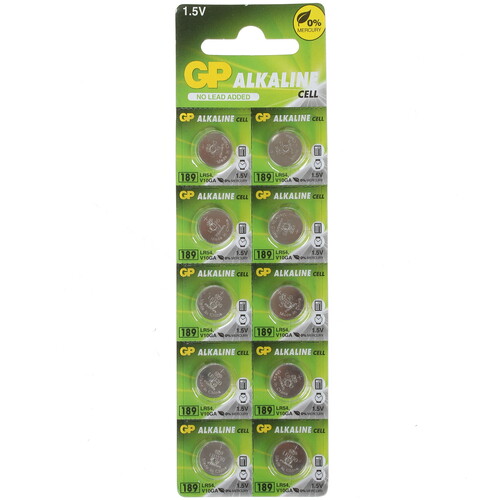 Купить Батарейка GP Alkaline LR54 (AG10/G10/LR1130/389A/189) в интернет-магазине DNS. Характеристики, цена GP Alkaline | 1356955.