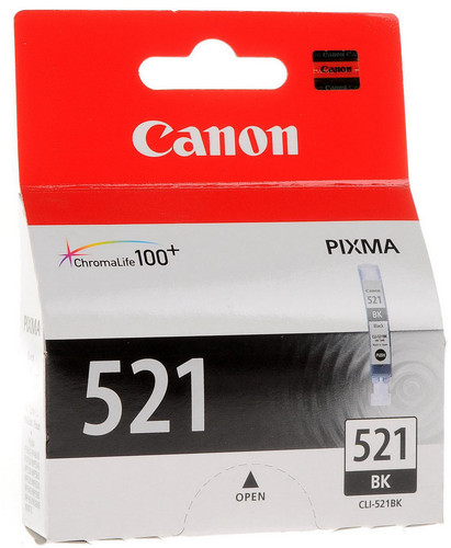 Купить Картридж Canon CLI-521BK черный в интернет-магазине DNS. Характеристики, цена Canon CLI-521BK | 0109670.